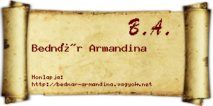 Bednár Armandina névjegykártya